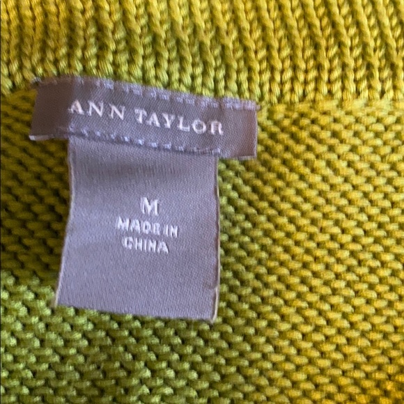 Ann Taylor Lime Green Cardigan Sweater - Picture 3 of 3